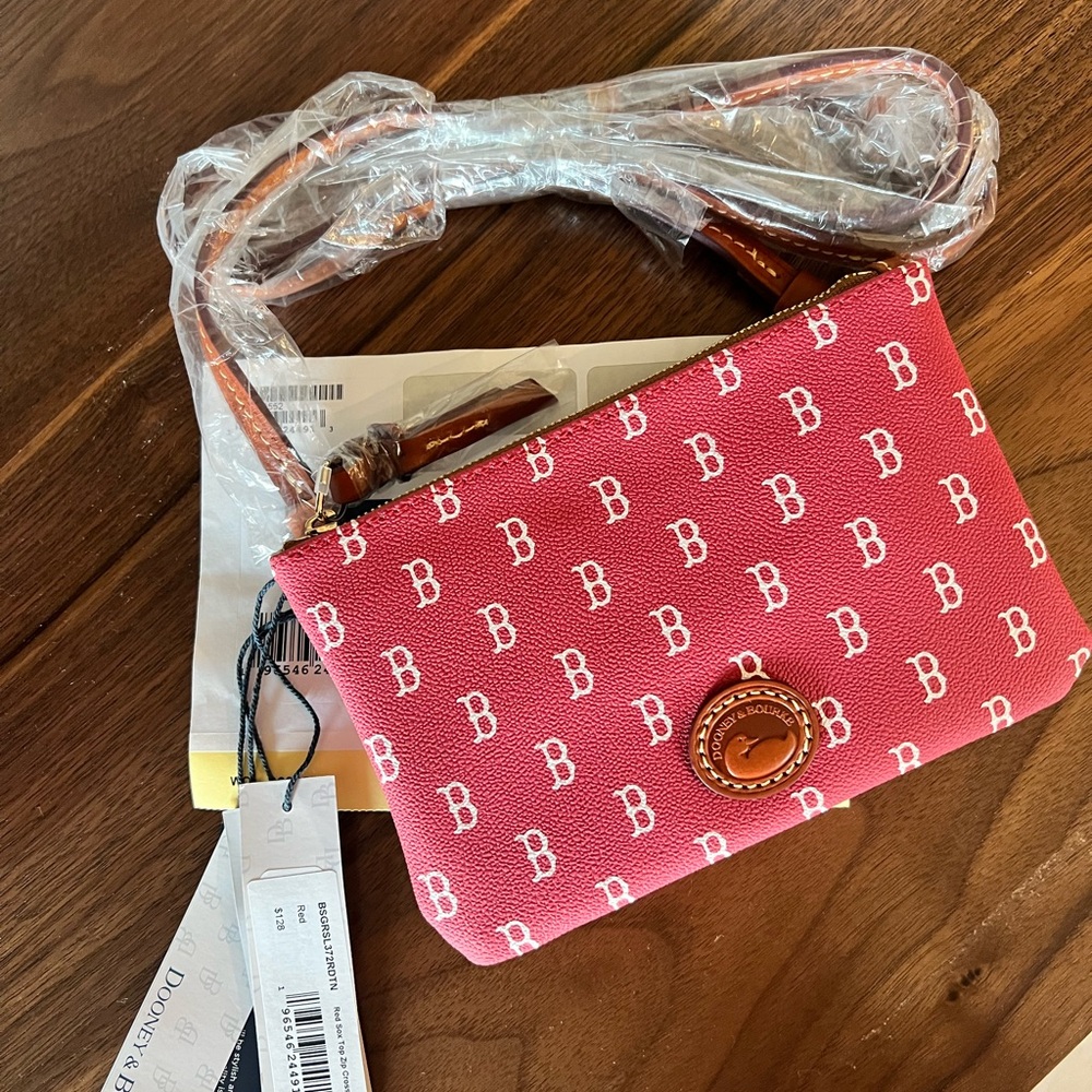 Dooney & Bourke red Clutch Vibrant Durable Compact
